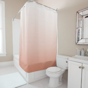 spring pastel colour blush peach ombre dusty pink shower curtain