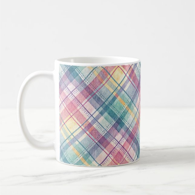 Spring Pastel Diagonal  Coffee Mug (Left)