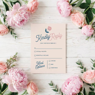 Spring Pastel Petals RSVP Card