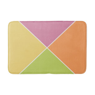 Spring Pastel Sherbet Argyle Bath Mat