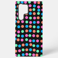 Spring Pastel Spots on Black 
