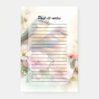 Spring Pastel Sweet Love Birds Blossoms Flowers Post-it Notes