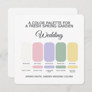 Spring Pastel Wedding Color Palette Card
