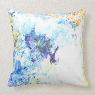 Spring Pastels and Blue Waves by Artandra Cushion