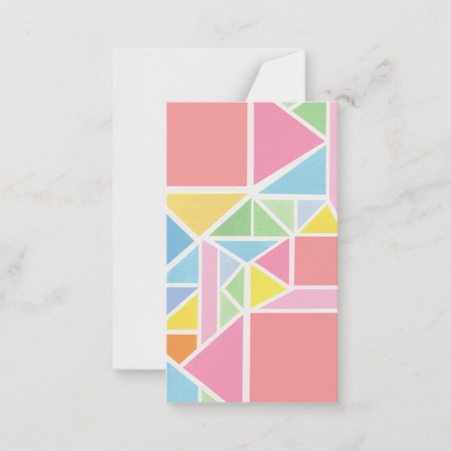 Spring Pastels Geometric Print  Card (Front)