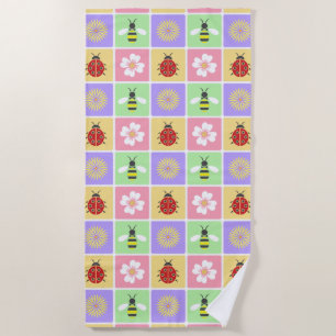Spring Patches Beach Towel