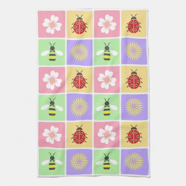 Spring Patches Kitchen Towel (Vertical)