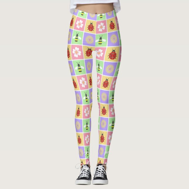 Spring Patches Leggings (Front)