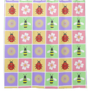 Spring Patches Shower Curtain