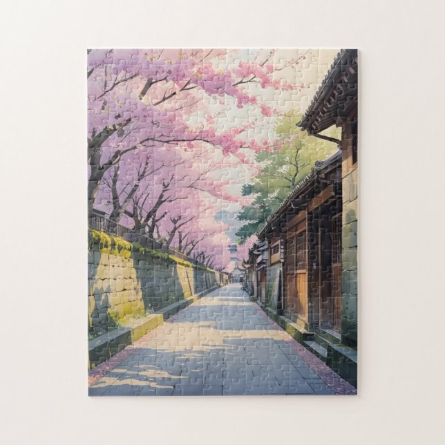 Spring Pathways of Kyoto Jigsaw Puzzle (Vertical)