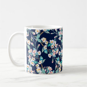 Spring pattern. Flowering branches. Watercolor. Vi Coffee Mug