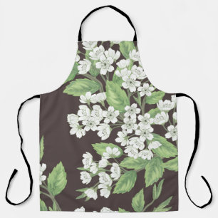 Spring pattern, green branches seamless. apron