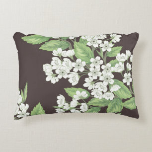 Spring pattern, green branches seamless. decorative cushion