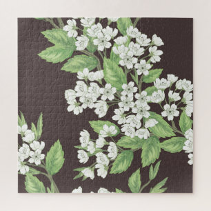 Spring pattern, green branches seamless. jigsaw puzzle