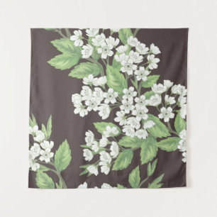 Spring pattern, green branches seamless. tapestry