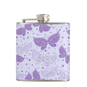 Spring Pattern Hip Flask