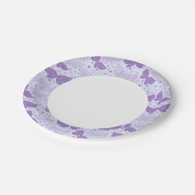 Spring Pattern Paper Plate (Angled)