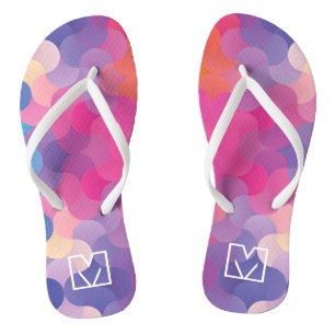 spring pattern rose thongs