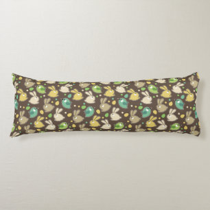 spring pattern with easter eggs,birds body cushion