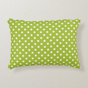 Spring pattern with white polka dots decorative cushion