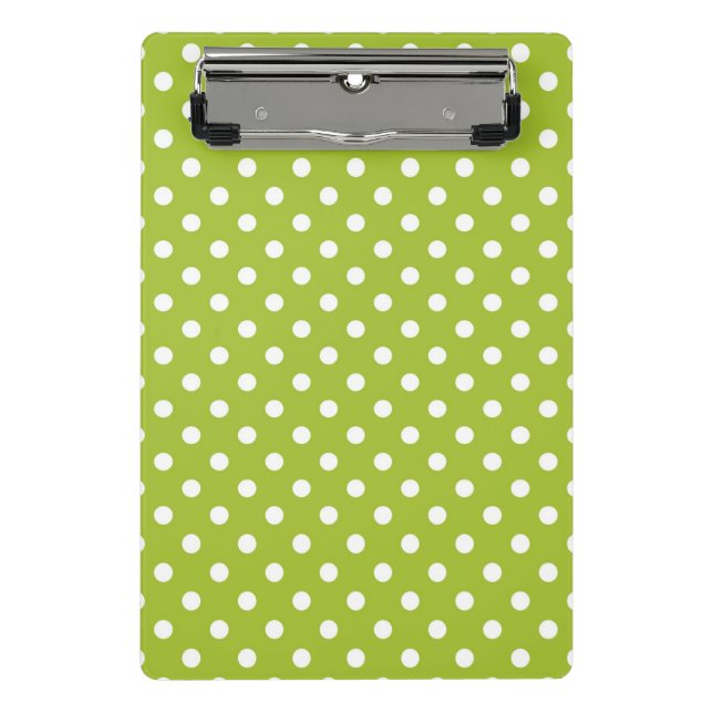 Spring pattern with white polka dots mini clipboard (Front)