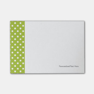 Spring pattern with white polka dots post-it notes