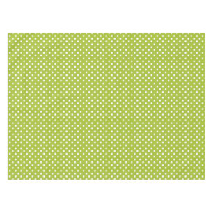 Spring pattern with white polka dots tablecloth