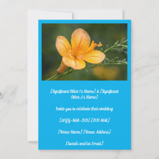 Spring Pea Partridge Flower Wedding Invitation
