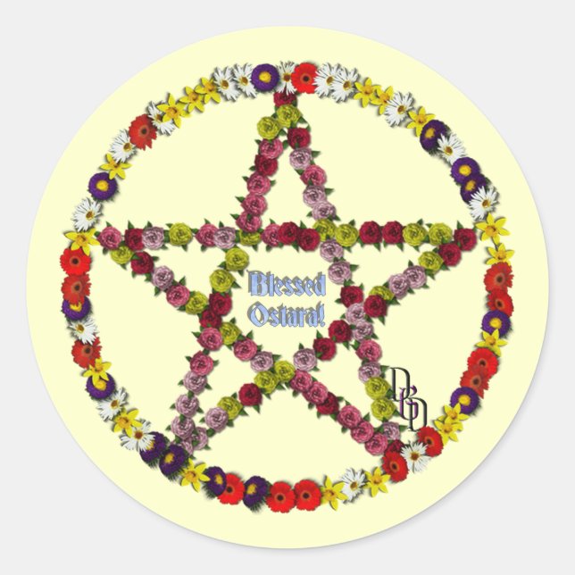 Spring Pentical Classic Round Sticker (Front)