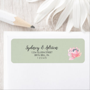 Spring Peony Wedding Invite Return Address L Label Return Address Label