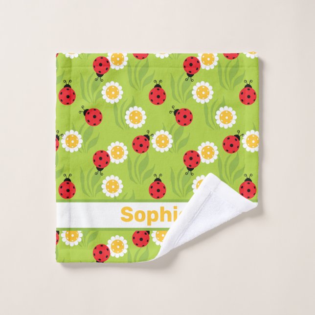 Spring pickleball on fresh green  wash cloth (Wash Cloth)