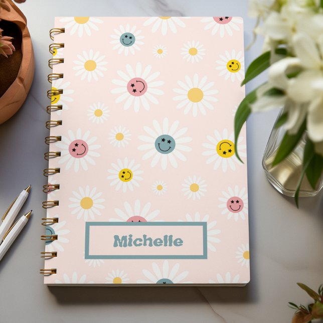 Spring pink Colourful Abstract Vintage  custom Notebook (Spring pink Colorful Abstract Vintage custom Notebook)