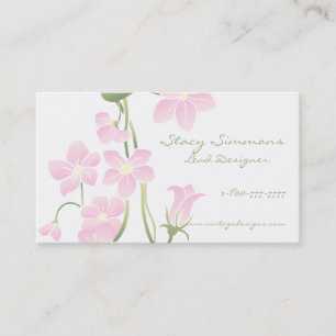 Spring Pink Flowers Business Cards