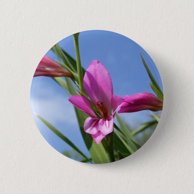 Spring Pink Flowers Button (Front)