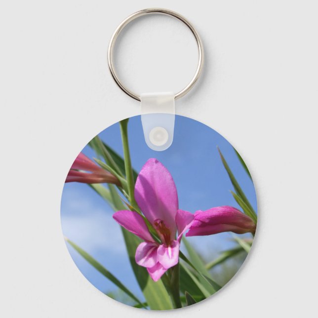 Spring Pink Flowers Keychain (Front)