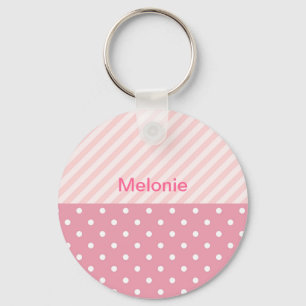 Spring Pink Patterns Key Ring