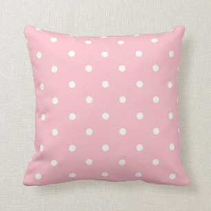 Spring Pink Polka Dot Cushion