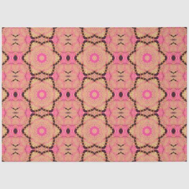 Spring Pink Rose Abstract Tissue Paper (Front)