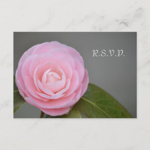 Spring Pink Rose RSVP Card
