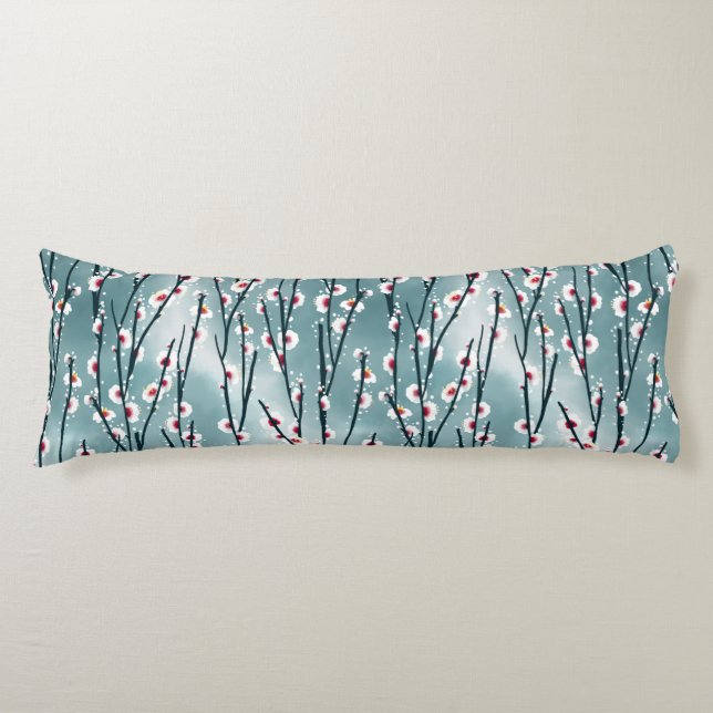 Spring Plum Blossom Floral Pattern Body Cushion (Front)
