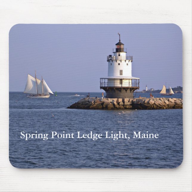Spring Point Ledge Light, Maine Mousepad (Front)