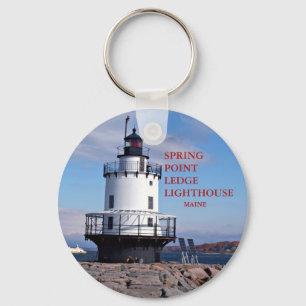 Spring Point Ledge Lighthouse, Maine Keychain