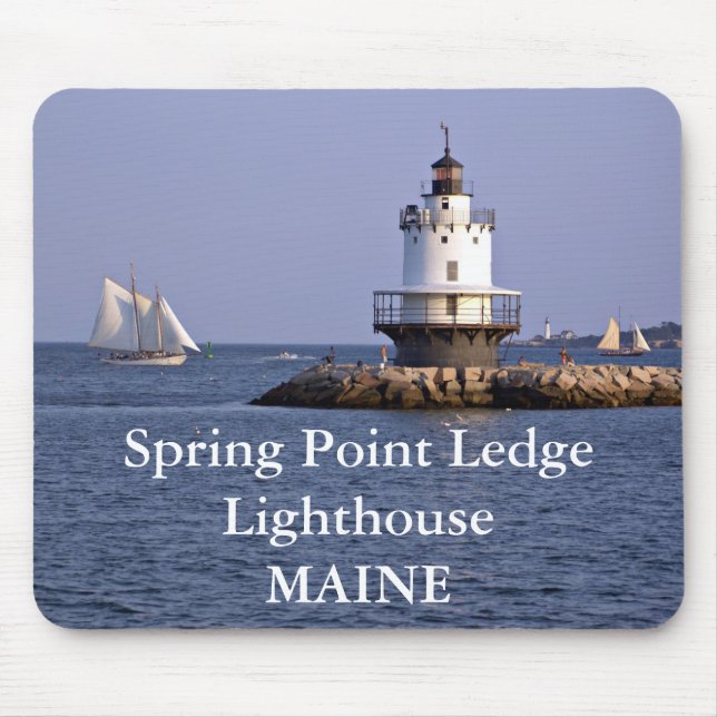Spring Point Ledge Lighthouse, Maine Mousepad (Front)