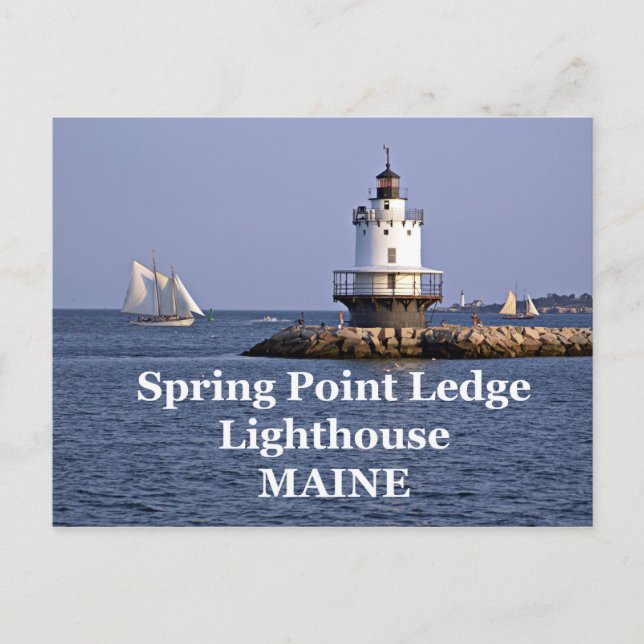 Spring Point Ledge Lighthouse, Maine Postcard (Front)