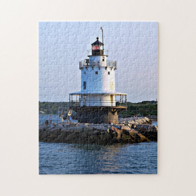Spring Point Ledge Lighthouse, Maine Puzzle (Vertical)