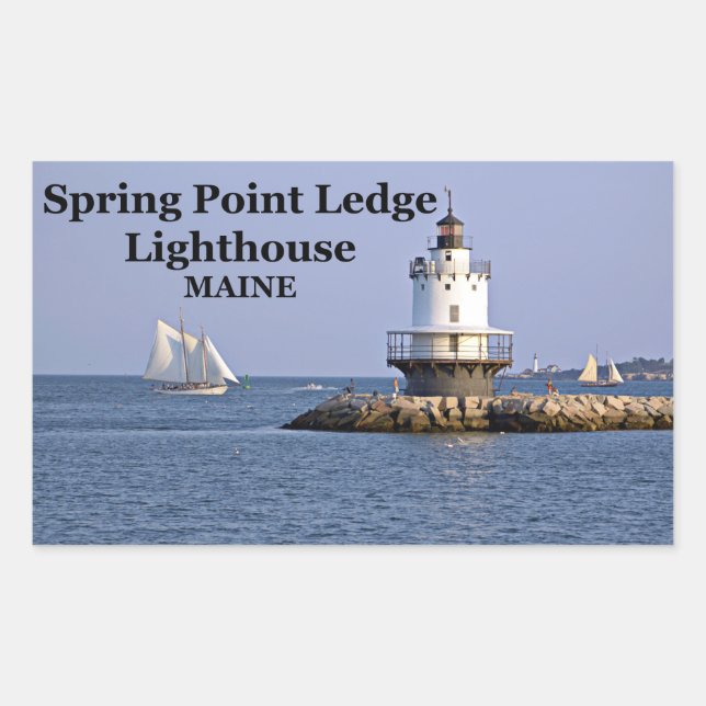 Spring Point Ledge Lighthouse, Maine Stickers (Front)