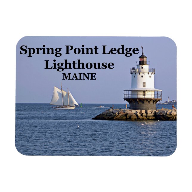 Spring Point Ledge Lighthouse, Photo Magnet (Horizontal)