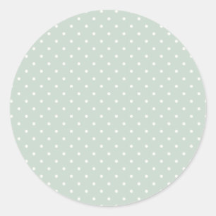 Spring Polka Dots Classic Muted Sage Round Sticker