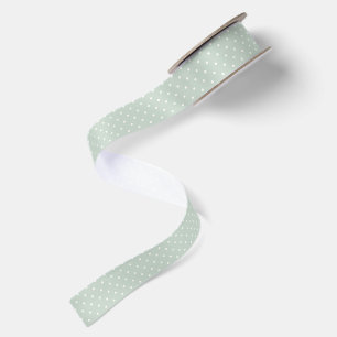 Spring Polka Dots Classic   Muted Sage Satin Ribbon