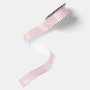 Spring Polka Dots Classic Soft Blush Satin Ribbon